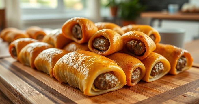 Enroladinho de Salsicha Assado Preço Acessível e Delicioso Enroladinho de Salsicha Assado Preço Acessível e Delicioso
