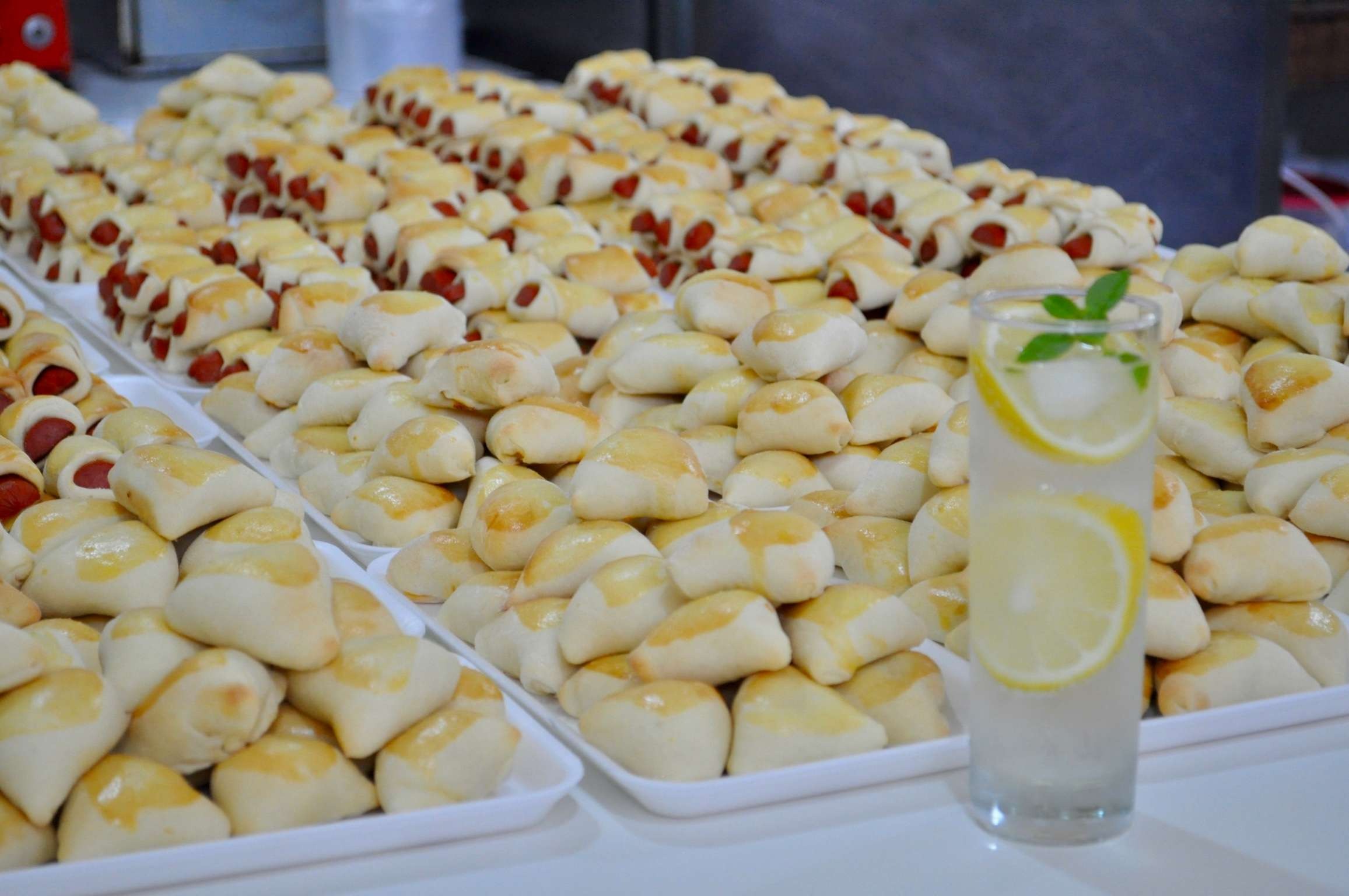 Salgado congelado assado