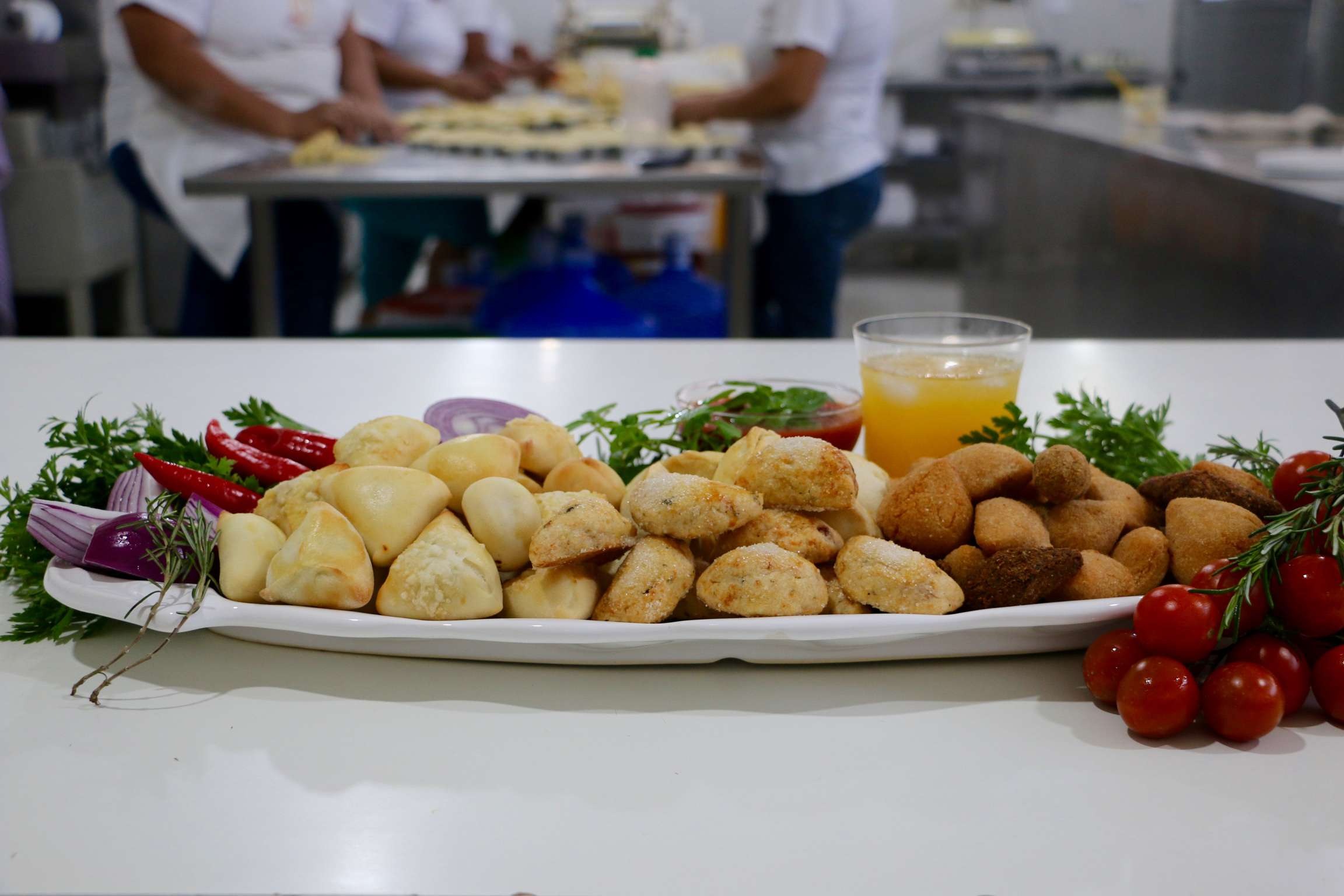 Salgado de queijo e presunto